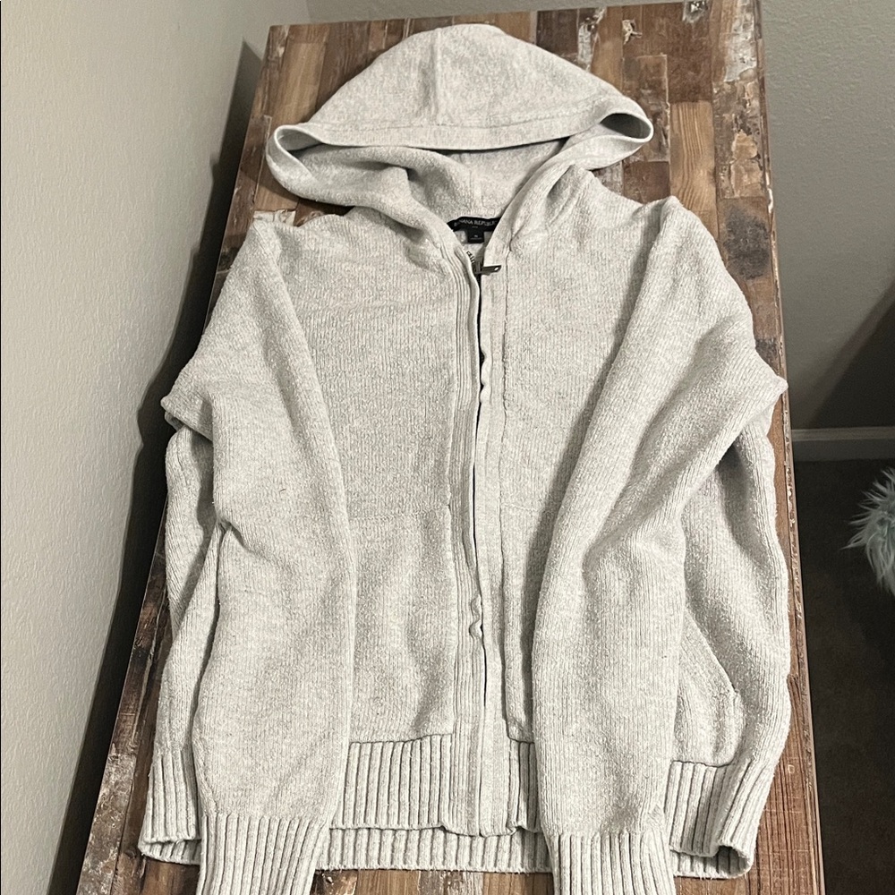 Unisex Banana Republic Grey Zip Up Jacket